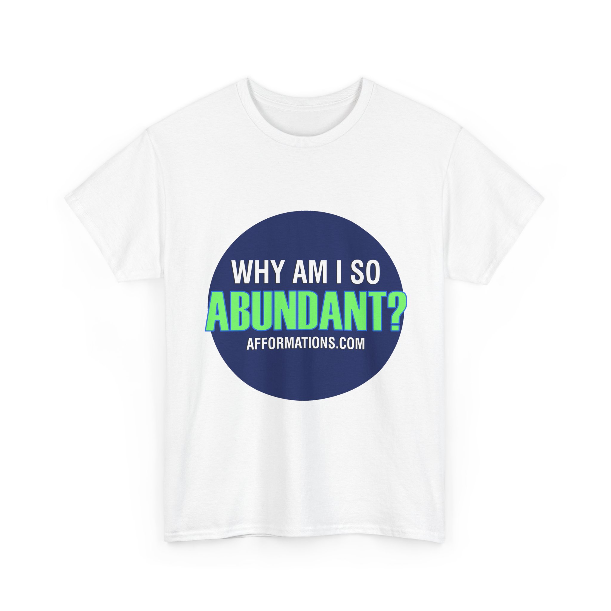 Why Am I So Abundant? - Official Afformwear Men's White Cotton T-Shirt - Image 3